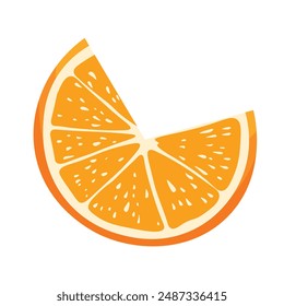 Doodle vector clipart. Bright and juicy orange. Easy to change color.