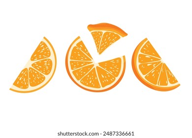 Doodle vector clipart. Bright and juicy orange. Easy to change color.