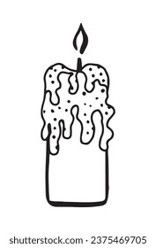Elemento de diseño de candelabros de doodle vector clipart