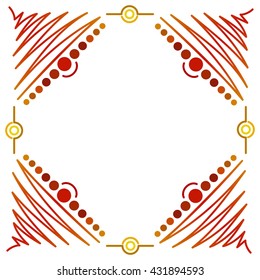 Doodle vector color abstract corner frame