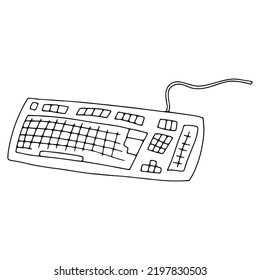 Doodle vector computer keyboard icon
