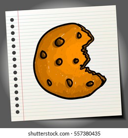 Doodle vector cookie