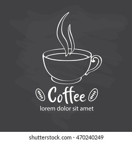 doodle vector cup of coffee symbol