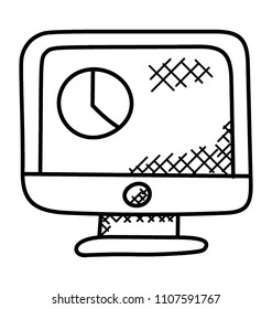 
Doodle vector design concept of website analytics 
