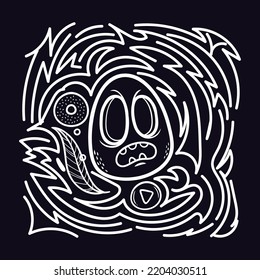 Doodle vector design for print and demand