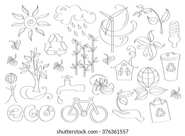 Doodle vector ecology