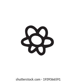 Doodle vector element simple flower daisy chamomile.Botanical, hand drawn, isolated flower blooming, black and white. Typography and digital use clip art transparent.