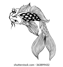Doodle vector fish