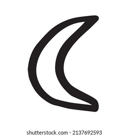 Doodle vector flat icon moon