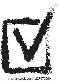 doodle vector grunge tick icon