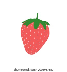 Doodle vector hand drawn strawberry. Healthy meal, berries, gardening, nutrition, strawberry farm, menu, ingredient. Design element for typography and digital use.