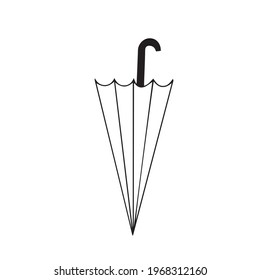 Doodle vector hand drawn umbrella. Rainy day, protection, bad weather, get wet, autumn. Design element for typography and digital use.