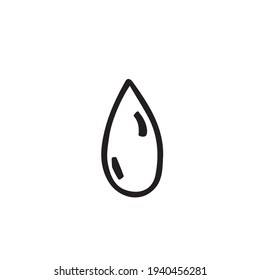 Doodle vector hand drawn water drop. Teardrop, oil, liquid, blood donation. Simple pictogram for typography and digital use.