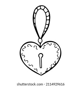 El cardíaco vector Doodle se bloquea por el día de San Valentín, el día de la madre, la boda, el amor y los eventos románticos del corazón de mano.