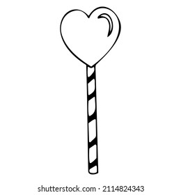 Doodle Vektorgrafik für Valentinstag, Muttertag, Hochzeit, Liebe und romantische Handherz-Events.
