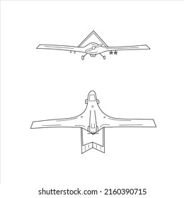 Doodle Vektorsymbol von bayraktar. Einzeln auf weißem Hintergrund