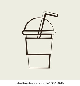 Doodle Vector Icon, Beverage Design Theme