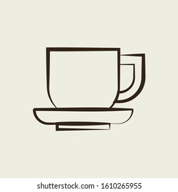 Doodle Vector Icon, Beverage Design Theme