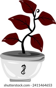 Doodle vector icon representing a concept of money vision. Hand-drawn sketch illustration with detailed lines for a creative and unique visual appeal