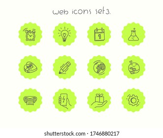 Doodle vector icons set isolated on white. Web icons set 3