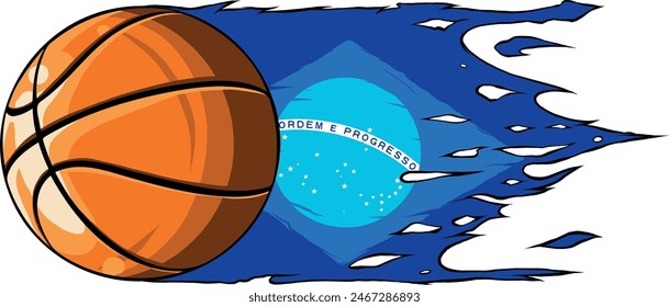 Doodle vector illustration of a basket ball