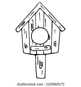 Ilustración vectorial de garganta aislada en blanco. Tema de primavera. Elemento simple dibujado a mano. Para tarjeta de saludo, afiche, collage, envoltura, libro de coloreo, impresión.
