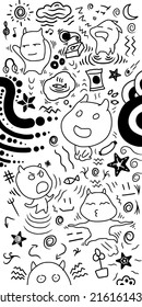 Doodle - vector illustration. Can used as a wallpaper and background