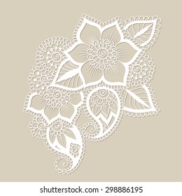 Doodle Vector Illustration Design Element. Flower Ornament.