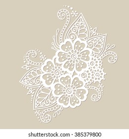 Doodle Vector Illustration Design Element. Flower Ornament.