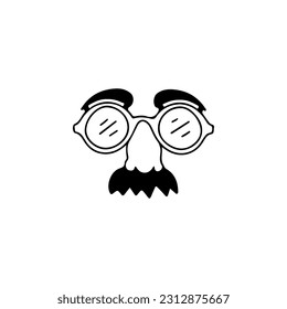 doodle gafas de ilustración vectorial gafas de cara divertida