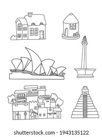 Doodle vector illustration of landmark