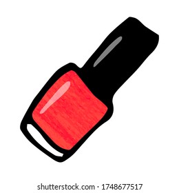 doodle vector illustration nail polish