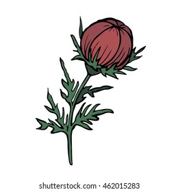 Doodle vector Illustration peony. Beautiful flower isolated. For greeting cards and invitations of wedding, birthday, mother's day, holiday Plant on background. Cloth design,wallpaper,wrapping. Eps10.