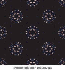 Doodle vector patterns for different surfaces, simple shapes, endless black background 