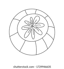 Doodle vector poppy line icon isolated on white background. Hand drawn sign. 