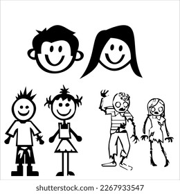 doodle vector set in vector style