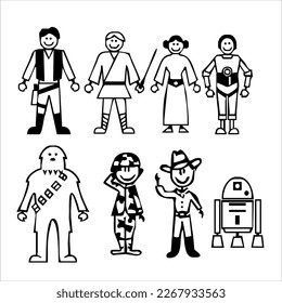 doodle vector set in vector style