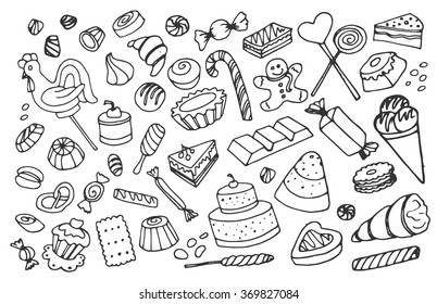 Doodle Vector Sweets