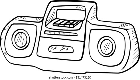 Doodle vector Tape Recorders