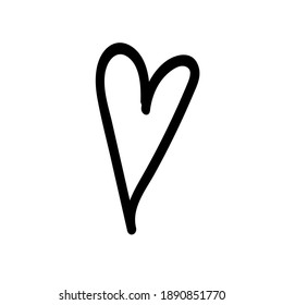 Doodle vector for valentine's day of heart