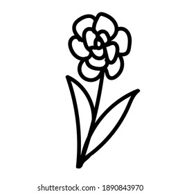 Vector de doodle para el día de la flor de rosa de San Valentín