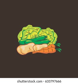DOODLE VEGETABLE LOGO