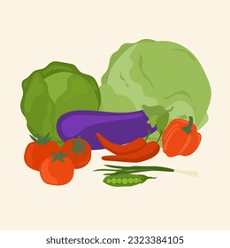 Doodle Vegetable Vegan Vegetarian Healthy Organic Vegan Vegetable Village Harvest Market Food Icon