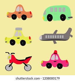doodle vehicle simple style