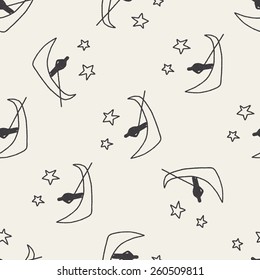 doodle venice seamless pattern background