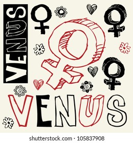 doodle Venus symbol