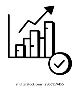 Doodle verified growth chart icon