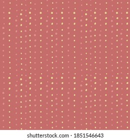 Doodle vertical lines of circles on red background, vector seamless pattern
