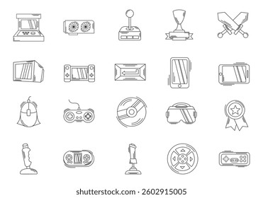 Doodle Video Game Element Set