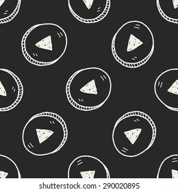 doodle video play seamless pattern background